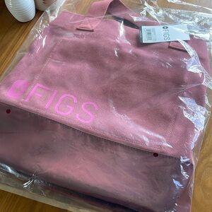 FIGS U Laminated Tote in Mauve